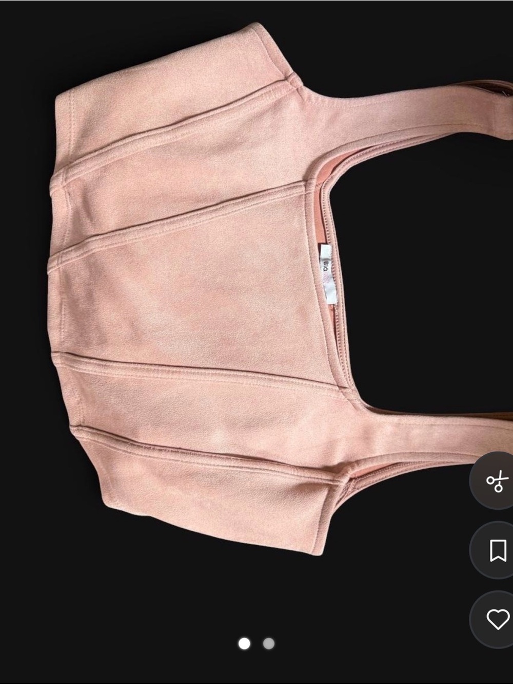 Blush Pink Crop Tank Top - Brand: Unknown